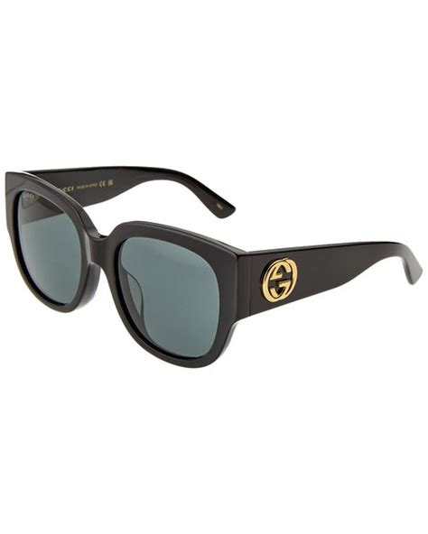 gucci women's gg0142san 55mm sunglasses|Gucci Women's Gg0142san 55mm Sunglasses In Black .